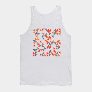 Red Yellow Pattern Tank Top